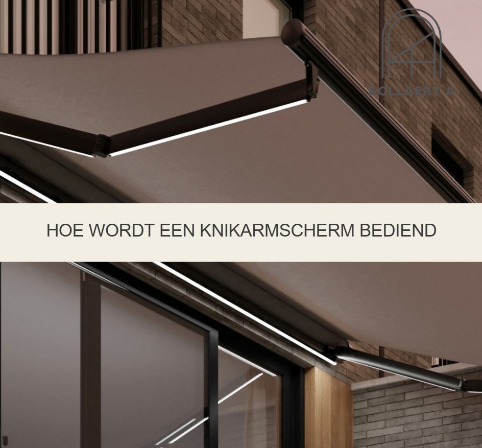 Hoe wordt een knikarmscherm bediend