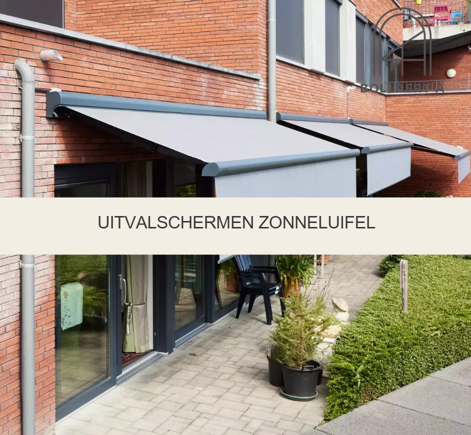 Uitvalschermen zonneluifel