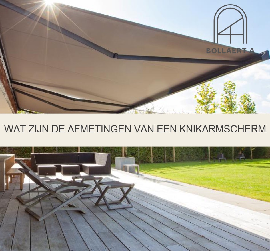 Wat zijn de afmetingen van een knikarmscherm